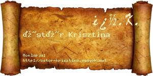 Östör Krisztina névjegykártya