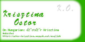 krisztina ostor business card